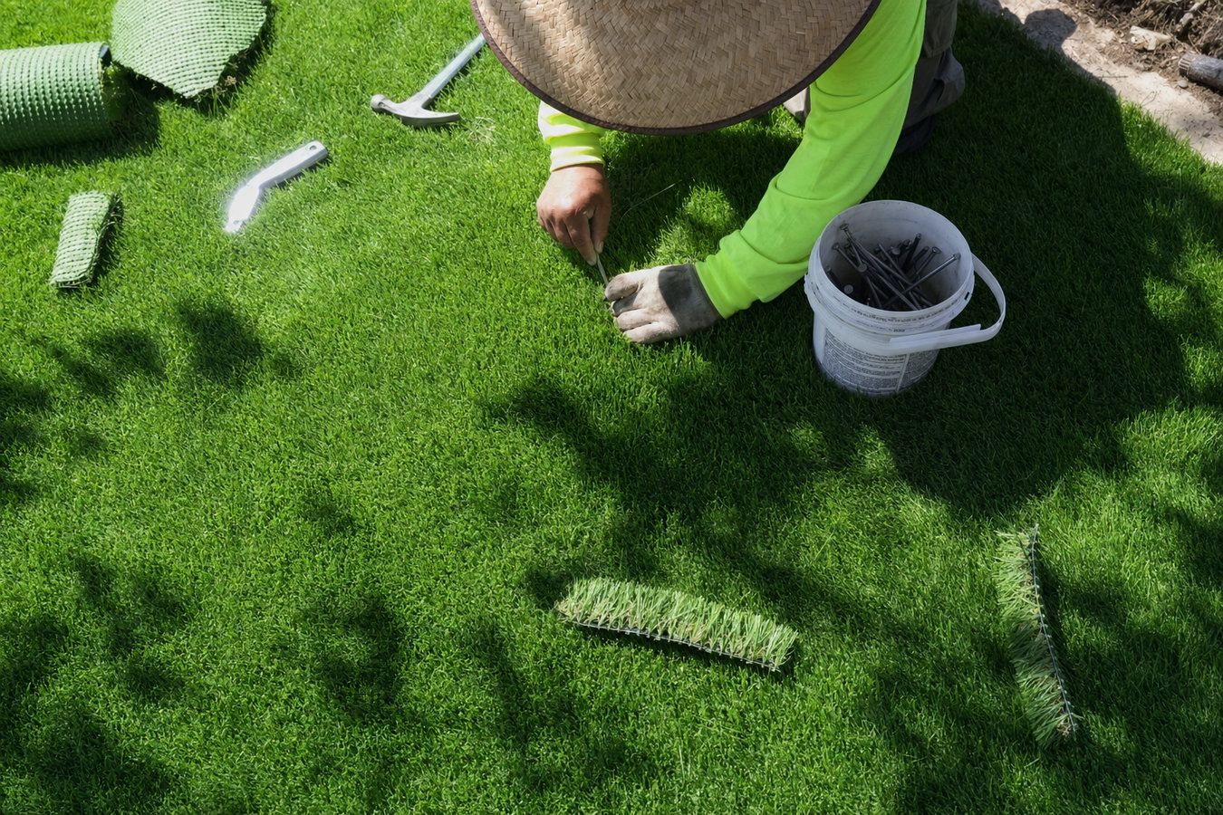 Artificial turf installation in Odessa, TX