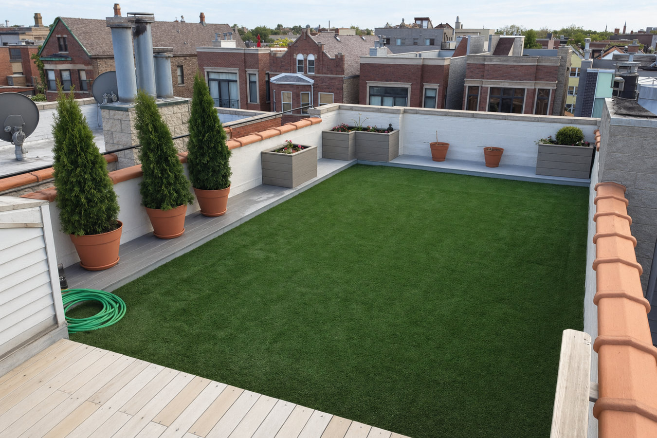 Turf for rooftop gardens in Odessa, TX